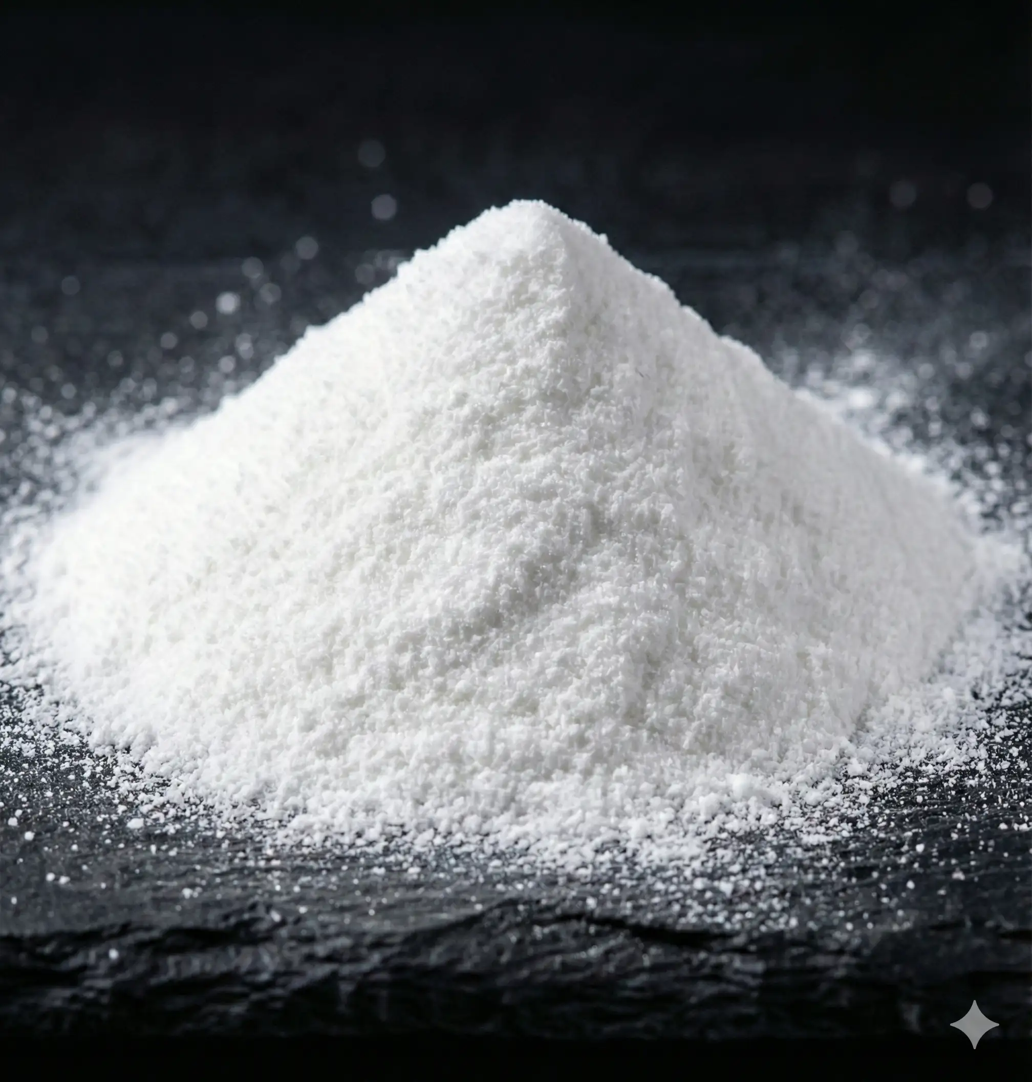 White super dry powder salt with anti-caking agent